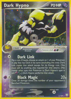 Dark Hypno Rare Holo card from Team Rocket Returns
