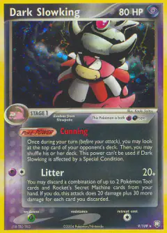 Dark Slowking Rare Holo card from Team Rocket Returns