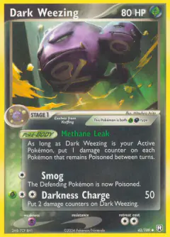 Dark Weezing Uncommon card from Team Rocket Returns