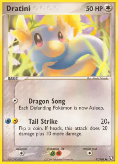 Dratini Common card from Team Rocket Returns