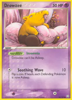 Drowzee Common card from Team Rocket Returns