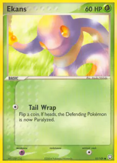 Ekans Common card from Team Rocket Returns