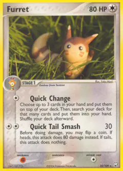 Furret Rare card from Team Rocket Returns