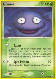 Grimer Common card from Team Rocket Returns