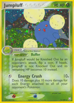 Jumpluff Rare Holo card from Team Rocket Returns