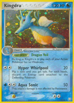 Kingdra Rare Holo card from Team Rocket Returns