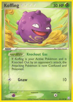 Koffing Common card from Team Rocket Returns