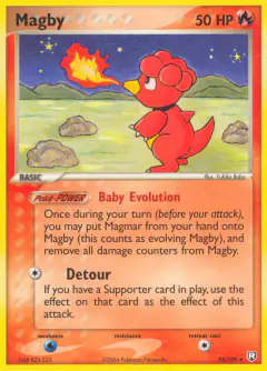 Magby Rare card from Team Rocket Returns