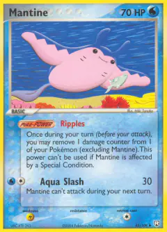 Mantine Uncommon card from Team Rocket Returns
