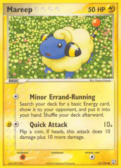 Mareep Common card from Team Rocket Returns