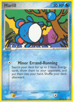 Marill Common card from Team Rocket Returns