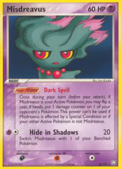 Misdreavus Rare card from Team Rocket Returns