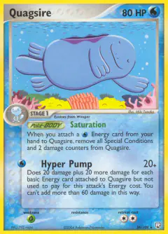 Quagsire Rare card from Team Rocket Returns