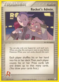 Rocket's Admin. Uncommon card from Team Rocket Returns