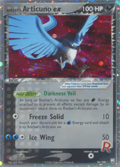 Rocket's Articuno ex Rare Holo EX card from Team Rocket Returns
