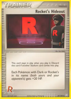Rocket's Hideout Uncommon card from Team Rocket Returns
