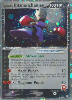 Rocket's Hitmonchan ex Rare Holo EX card from Team Rocket Returns