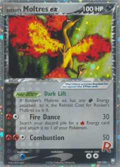 Rocket's Moltres ex Rare Holo EX card from Team Rocket Returns