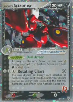 Rocket's Scizor ex Rare Holo EX card from Team Rocket Returns