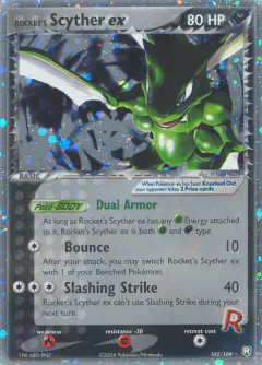 Rocket's Scyther ex Rare Holo EX card from Team Rocket Returns