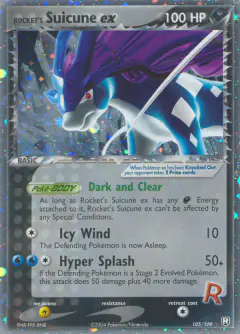 Rocket's Suicune ex Rare Holo EX card from Team Rocket Returns