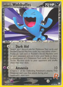 Rocket's Wobbuffet Uncommon card from Team Rocket Returns