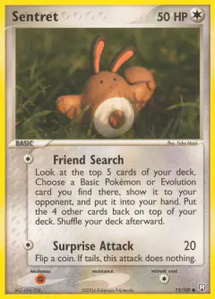 Sentret Common card from Team Rocket Returns