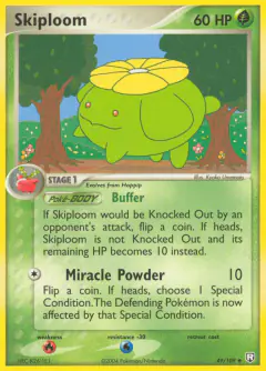 Skiploom Uncommon card from Team Rocket Returns