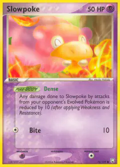 Slowpoke Common card from Team Rocket Returns