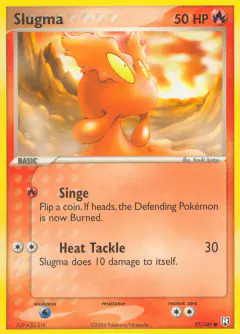 Slugma Common card from Team Rocket Returns