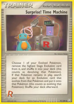 Surprise! Time Machine Uncommon card from Team Rocket Returns