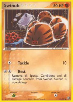 Swinub Common card from Team Rocket Returns