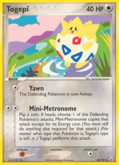 Togepi Uncommon card from Team Rocket Returns