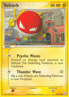Voltorb Common card from Team Rocket Returns