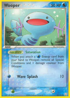 Wooper Common card from Team Rocket Returns