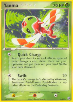 Yanma Rare card from Team Rocket Returns