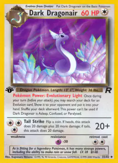 Dark Dragonair Uncommon card from Team Rocket
