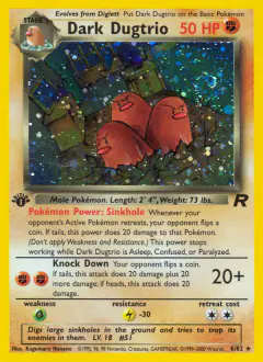 Dark Dugtrio Rare Holo card from Team Rocket