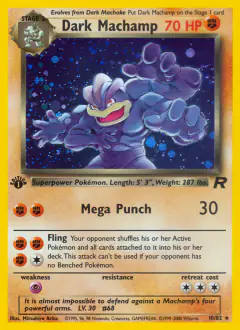 Dark Machamp Rare Holo card from Team Rocket