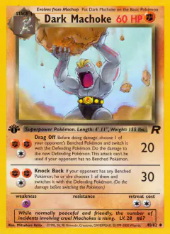 Dark Machoke Uncommon card from Team Rocket