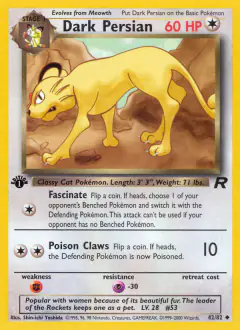 Dark Persian Uncommon card from Team Rocket