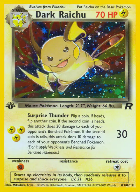 Dark Raichu Rare Secret