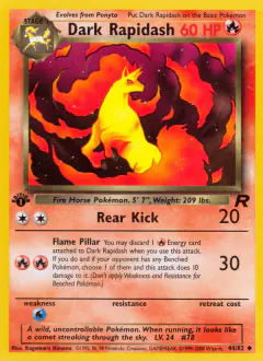 Dark Rapidash Uncommon card from Team Rocket