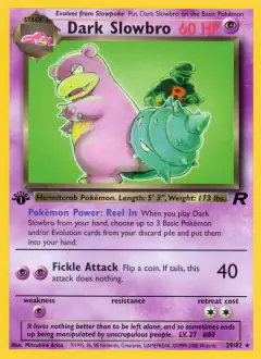 Dark Slowbro Rare card from Team Rocket
