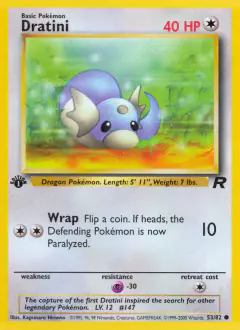 Dratini Common card from Team Rocket