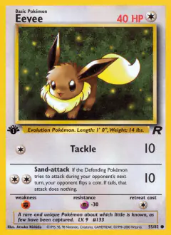 Eevee Common card from Team Rocket