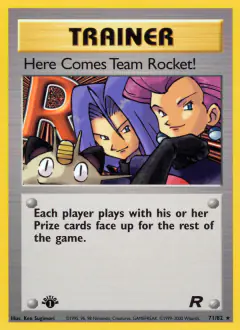 Here Comes Team Rocket! Rare card from Team Rocket