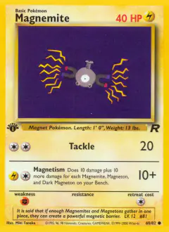 Magnemite Common card from Team Rocket