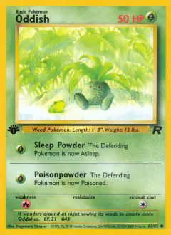 Oddish Common card from Team Rocket
