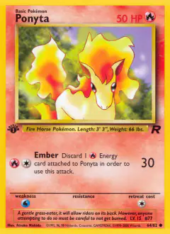 Ponyta Common card from Team Rocket